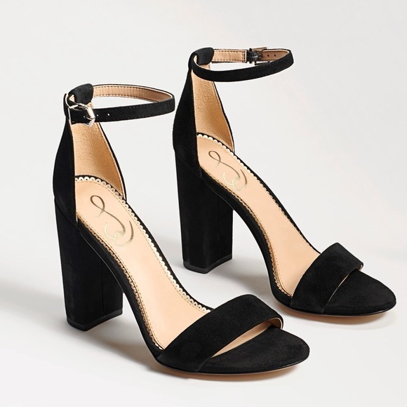 Sam Edelman Shoes - 🌻NEW NWOT Sam Edelman Black Suede Leather "Yaro" Block Heel Sandals Size 10